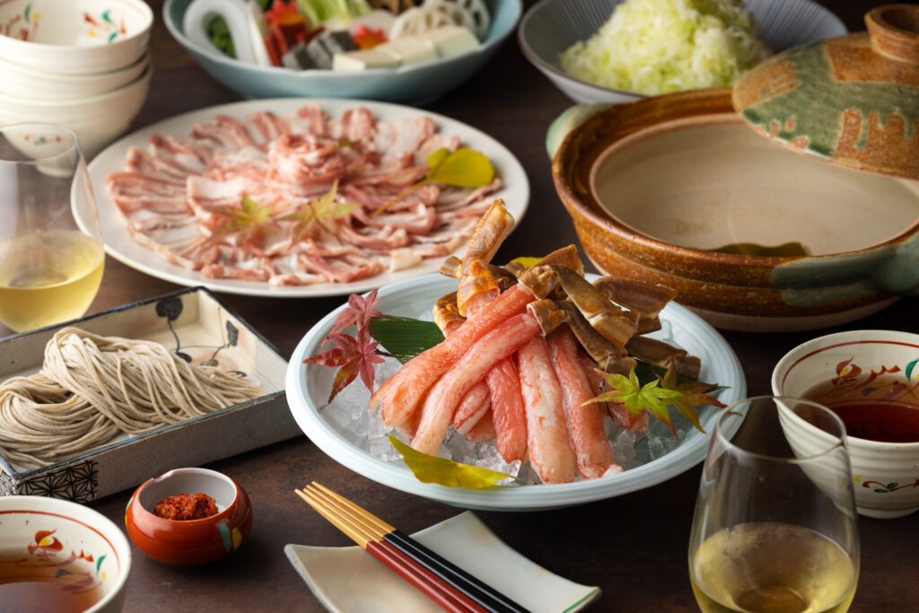 ずわい蟹,肉乃華,香水亭,六本木,新橋,個室,しゃぶしゃぶ,日本料理,和食,蟹